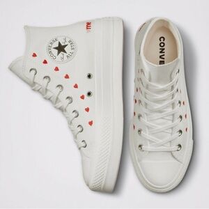 Converse Women's Chuck Taylor All Star Lift Platform High 'Embroidered Hearts